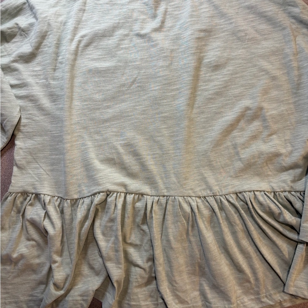 NEW Coco + Carmen Button up‎ Long sleeve Tunic Ruffle BlouseS/M - Picture 4 of 7